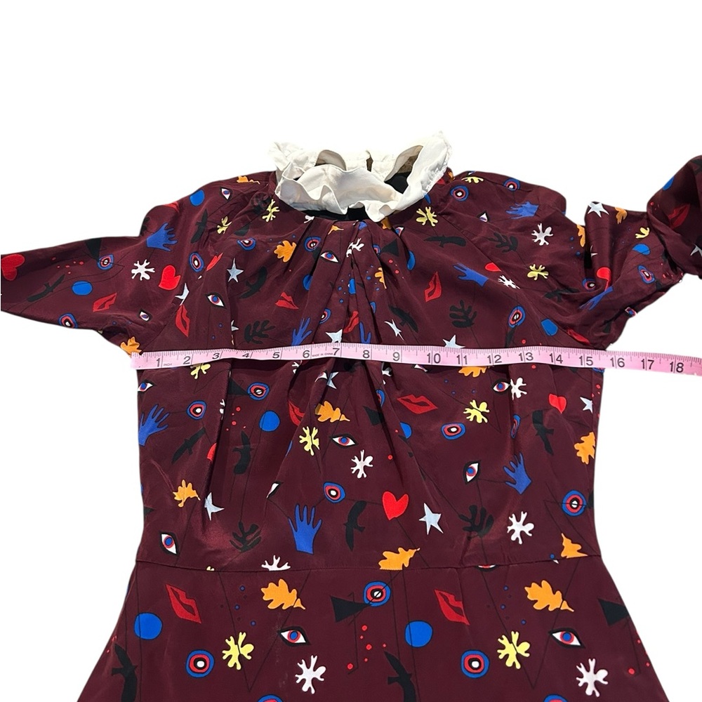 SANDRO Roxana printed silk dress - Picture 5 of 6